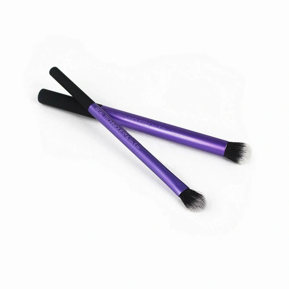 Real Techniques Eye Shadow and Blender Brush Set 2-Piece Makeup Brushes Purple